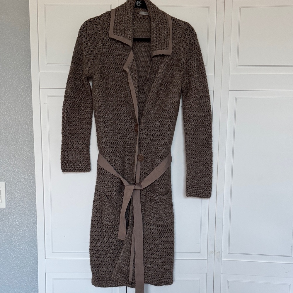 Marks & Spencer Taupe Knit Long Cardigan